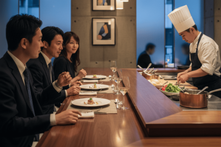 大切なゲストを“カウンター席”でスマートに。フレンチレストランで叶える上質な会食ディナーの作り方