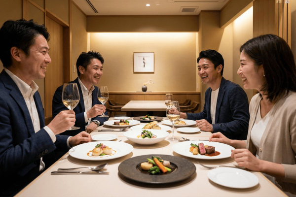 地方の特産品や季節食材で“会話が弾む一皿”を。フレンチレストランのディナー会食が選ばれる理由