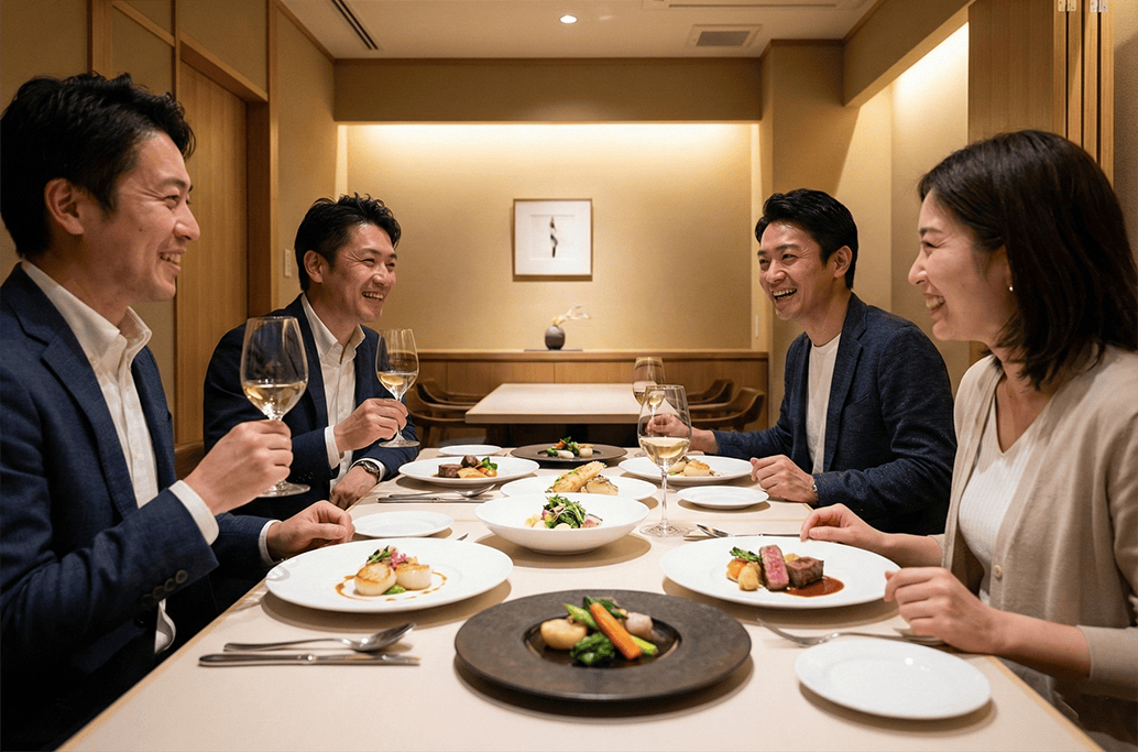 地方の特産品や季節食材で“会話が弾む一皿”を。フレンチレストランのディナー会食が選ばれる理由